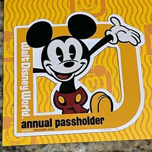 Disney Mickey Mouse Passholder Magnet Decal - Lot 2